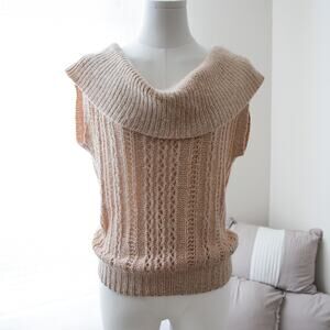Susann D Silk crochet vest sweater size S